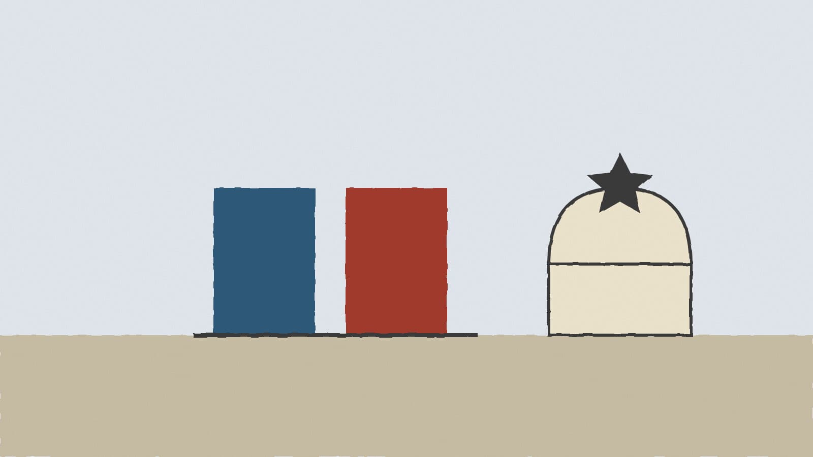 Poll bars and capitol - illustration, Jake Team LLC