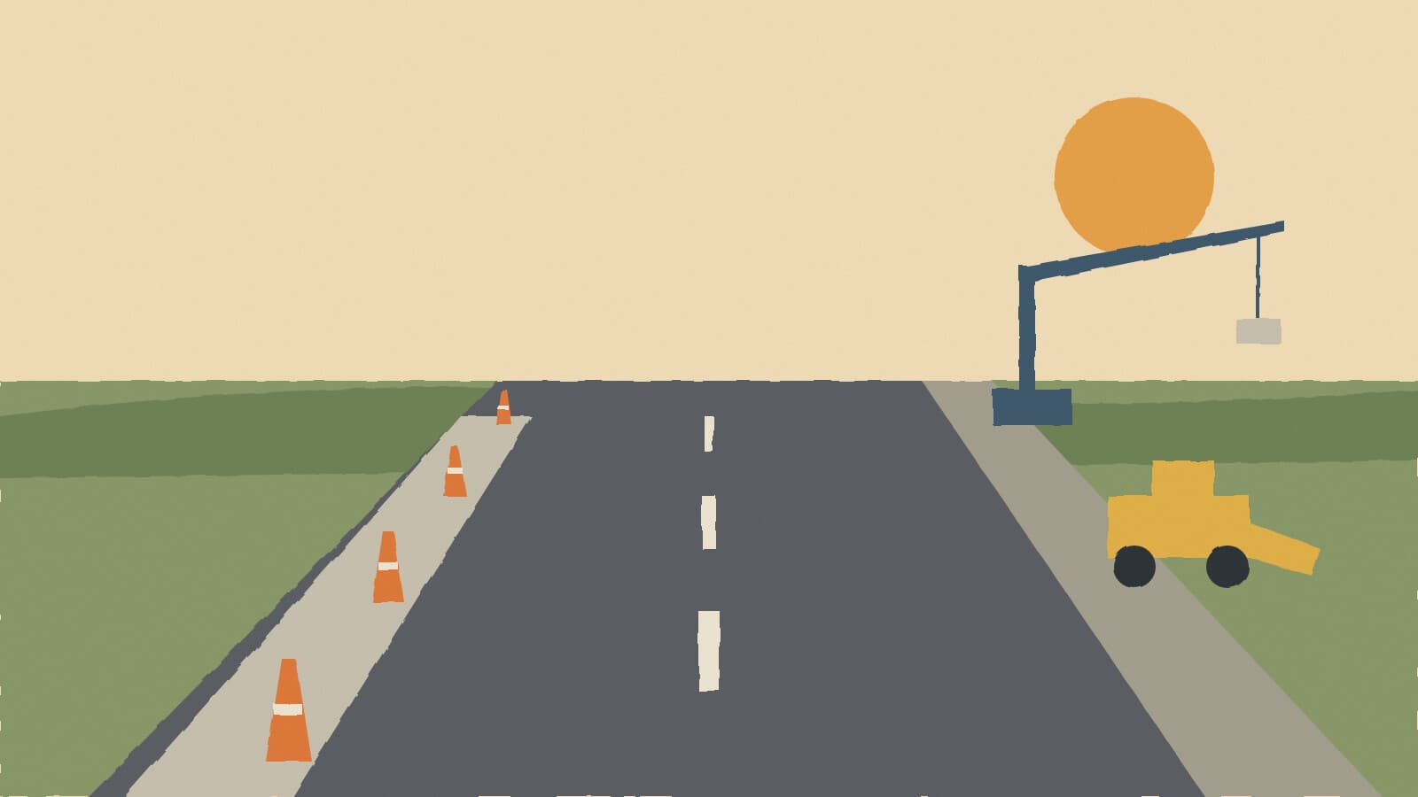 Highway widening work zone - illustration, Jake Team LLC