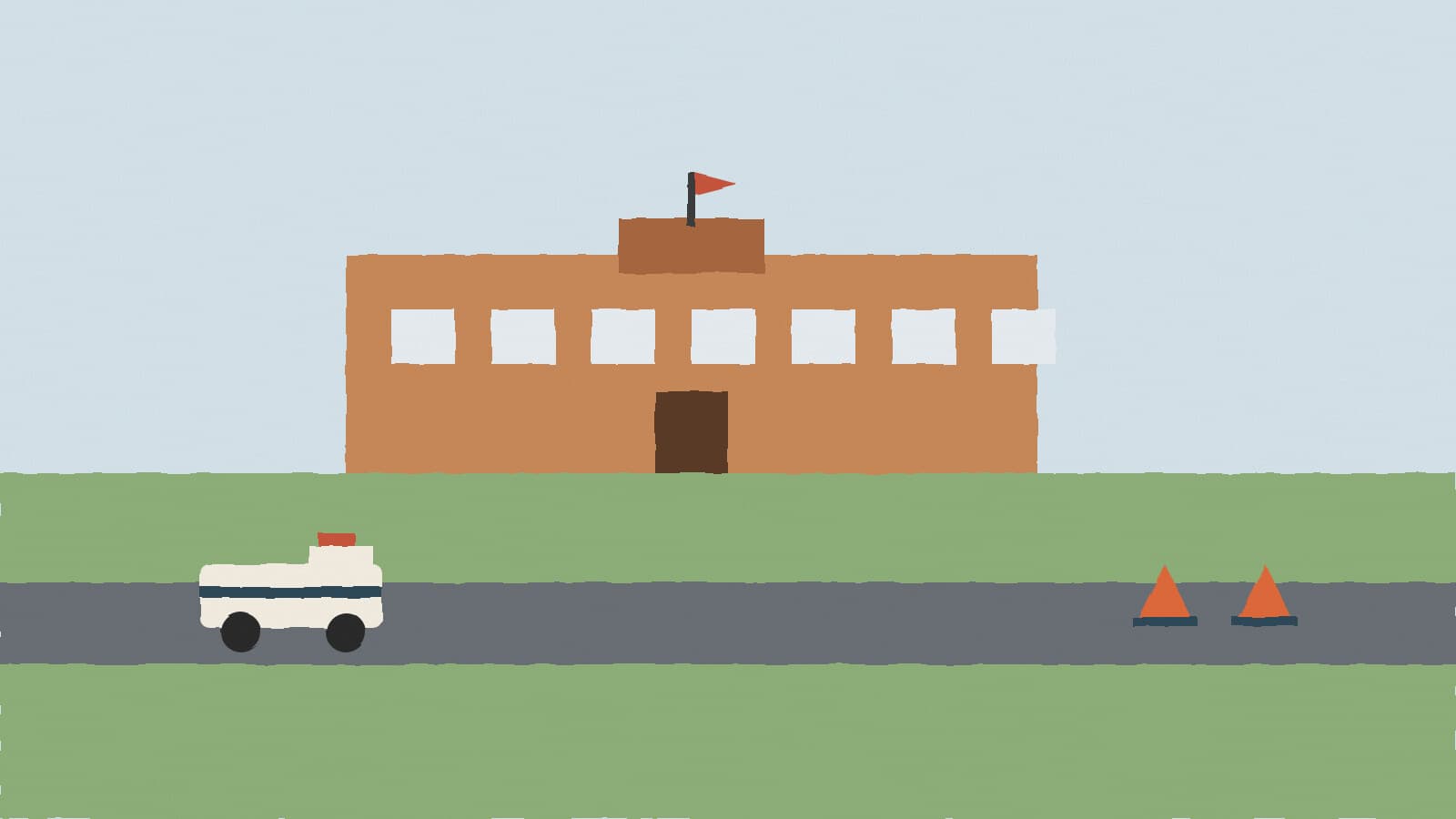 School campus training drill - illustration, Jake Team LLC