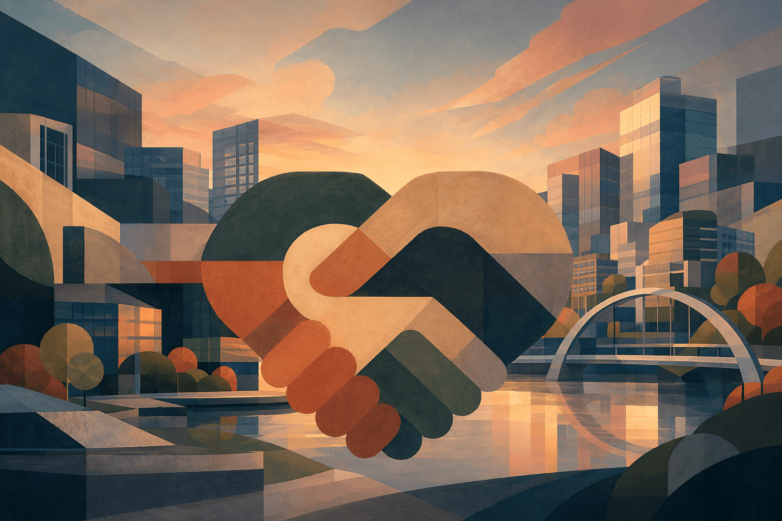 Business Partnership - illustration, Jake Team LLC