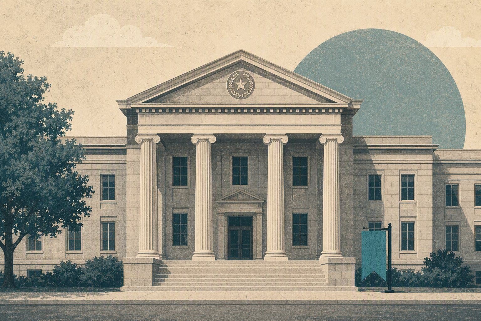 Grayson County courthouse - illustration, Jake Team LLC