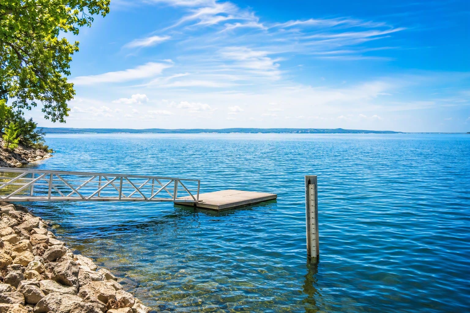 Lake Texoma water level - illustration, Jake Team LLC