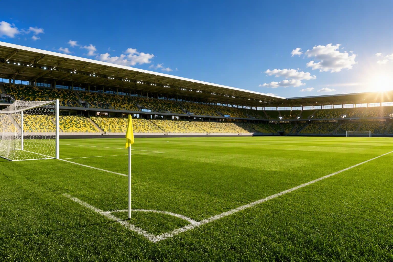empty soccer stadium - illustration, Jake Team LLC