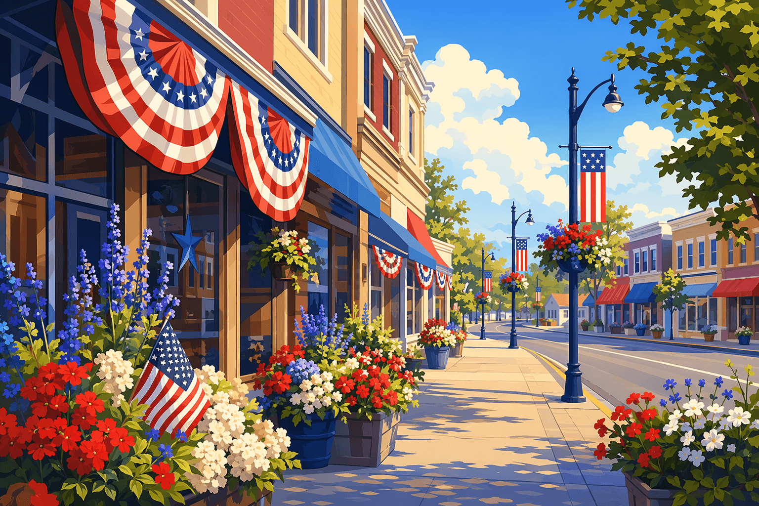 Fourth of July Parade - illustration, Jake Team LLC