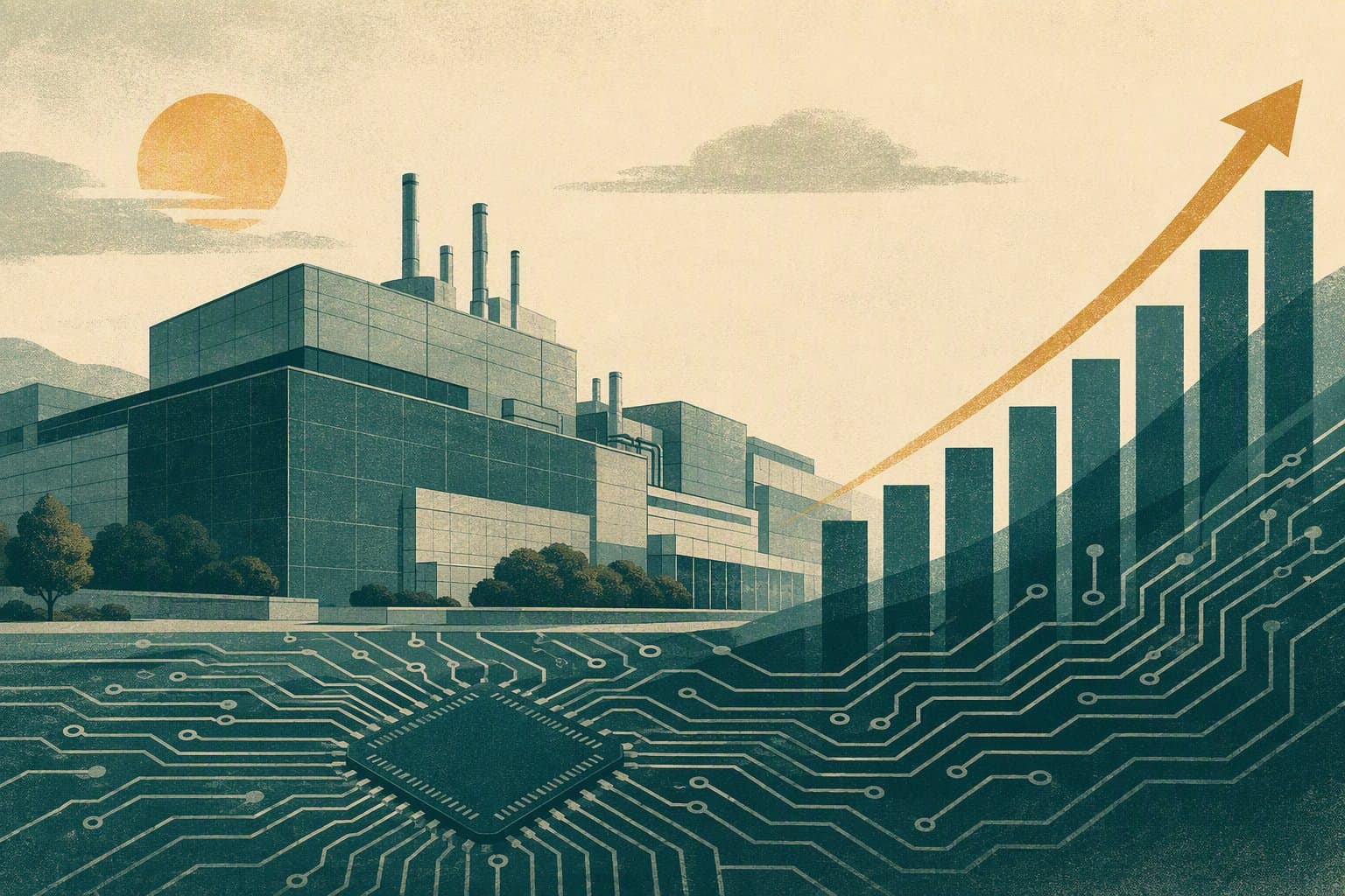 semiconductor growth - illustration, Jake Team LLC