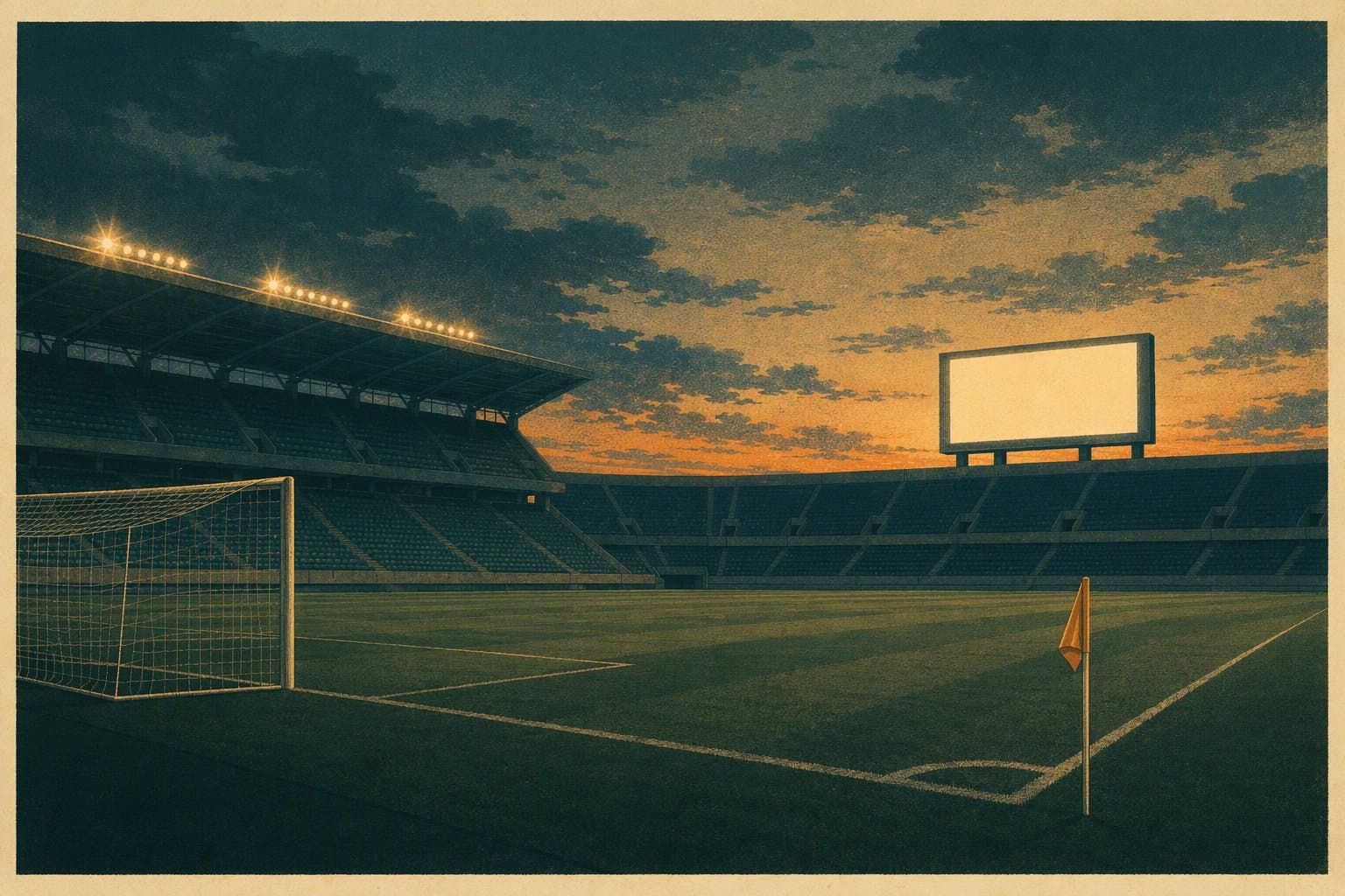 goalless soccer draw - illustration, Jake Team LLC