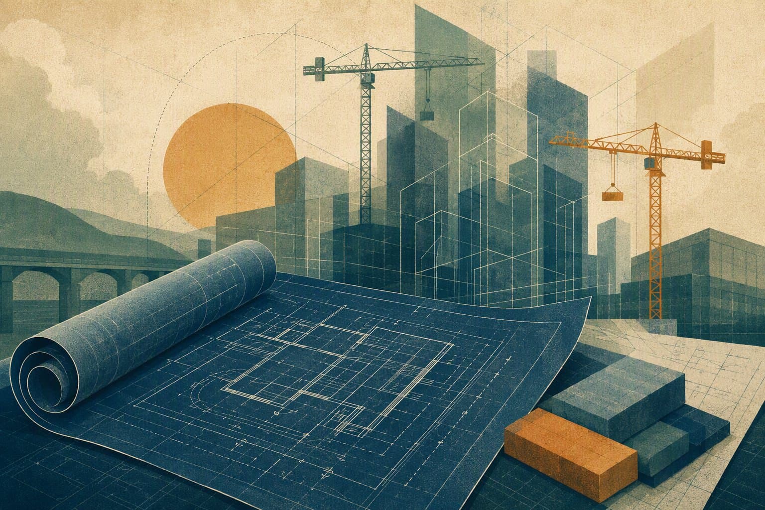 infrastructure blueprint - illustration, Jake Team LLC