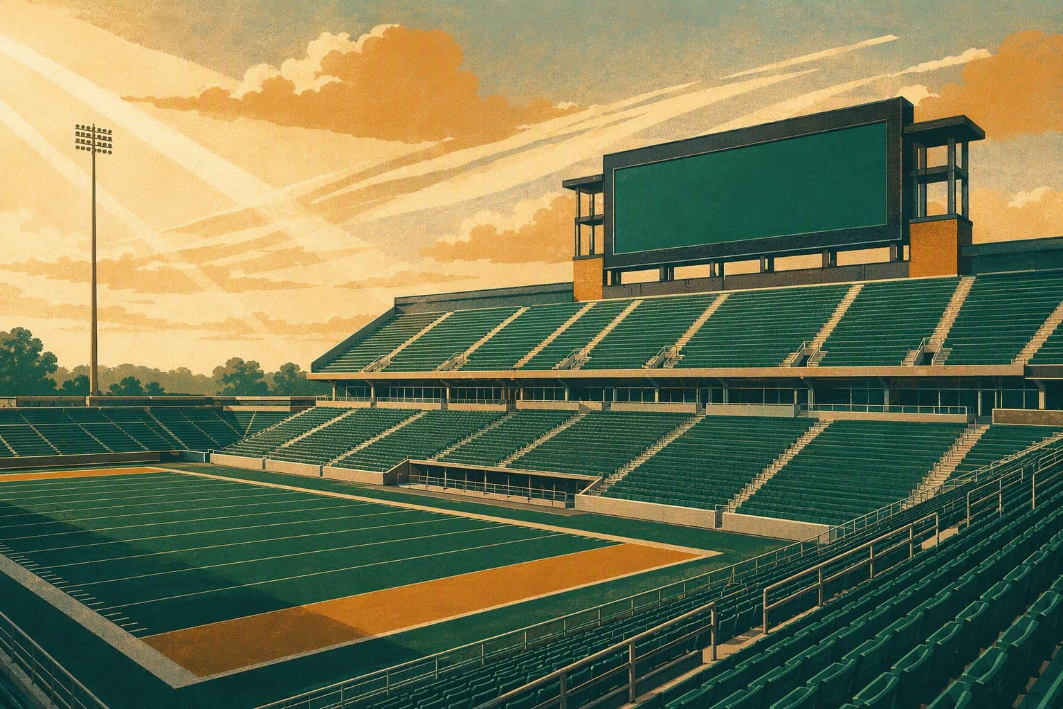 New Stadium Opening - illustration, Jake Team LLC