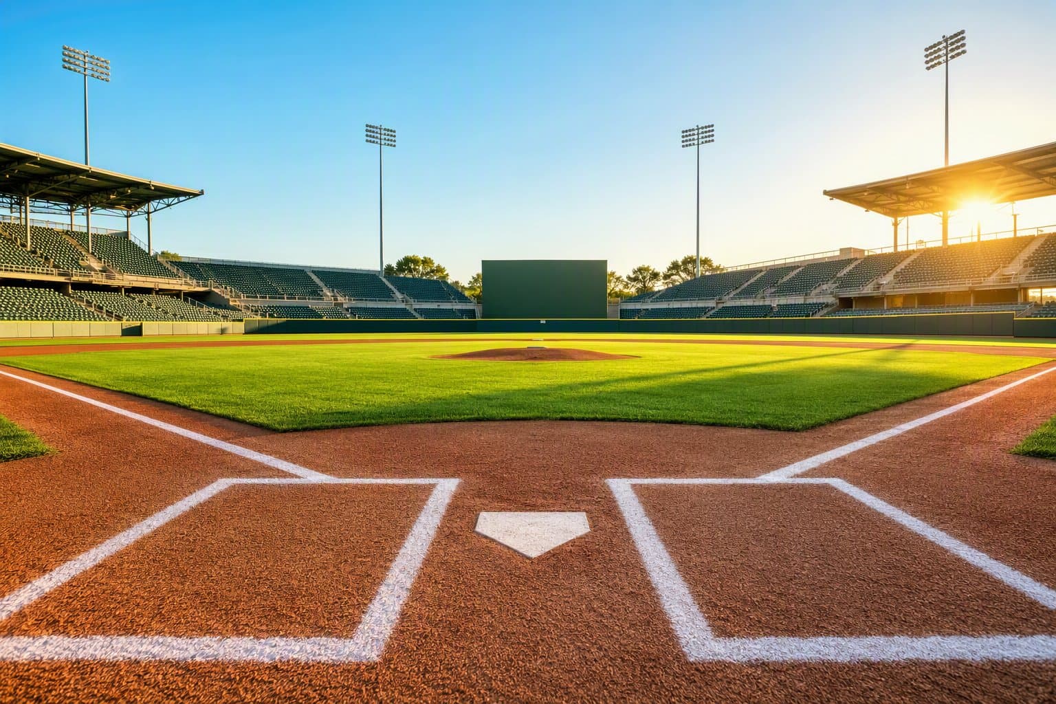 Empty Baseball Stadium - illustration, Jake Team LLC