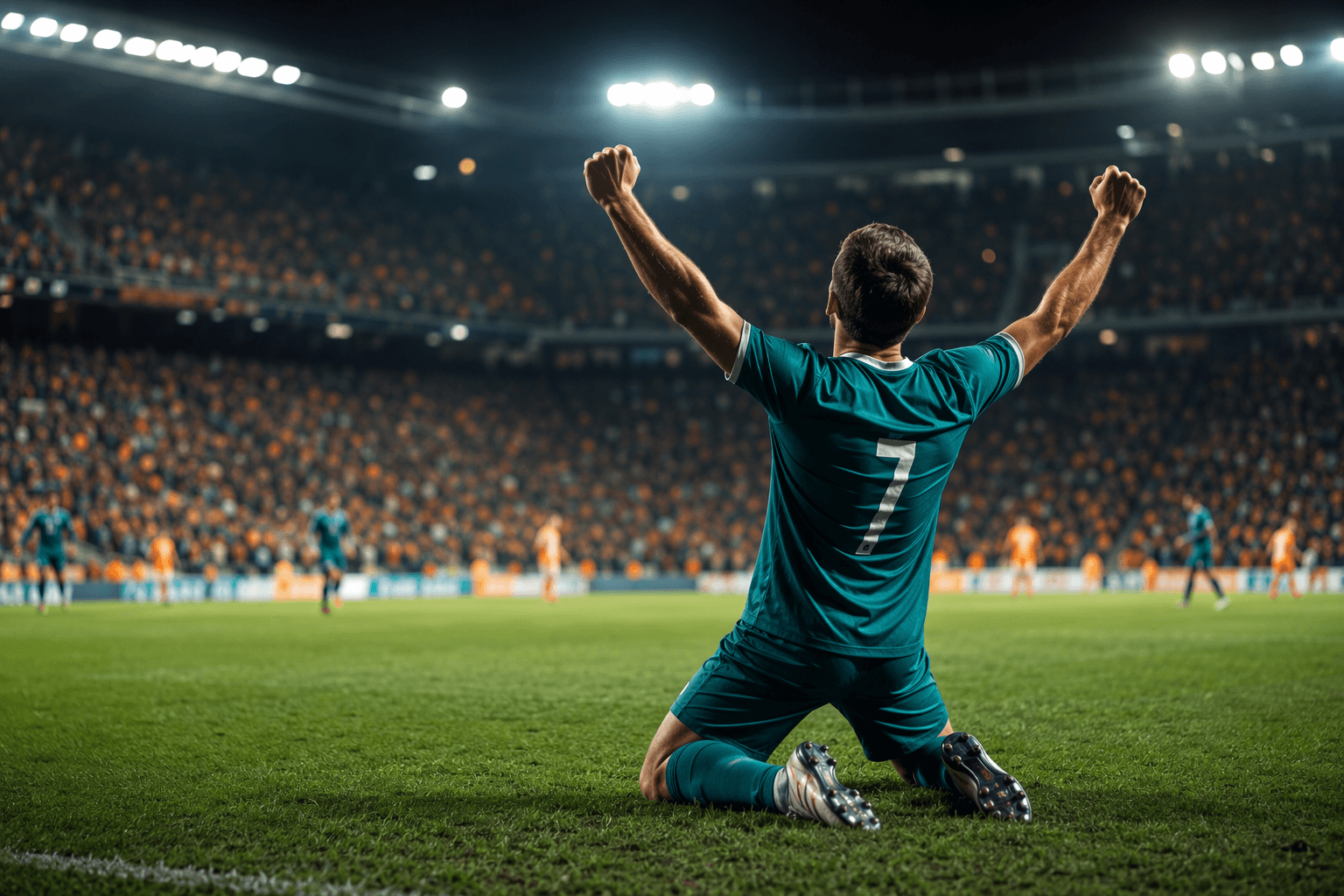 soccer victory celebration - illustration, Jake Team LLC