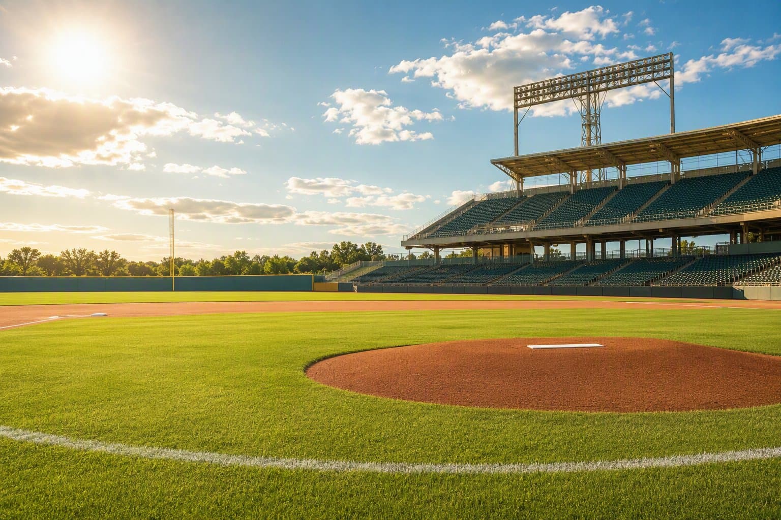 Empty Baseball Stadium - illustration, Jake Team LLC