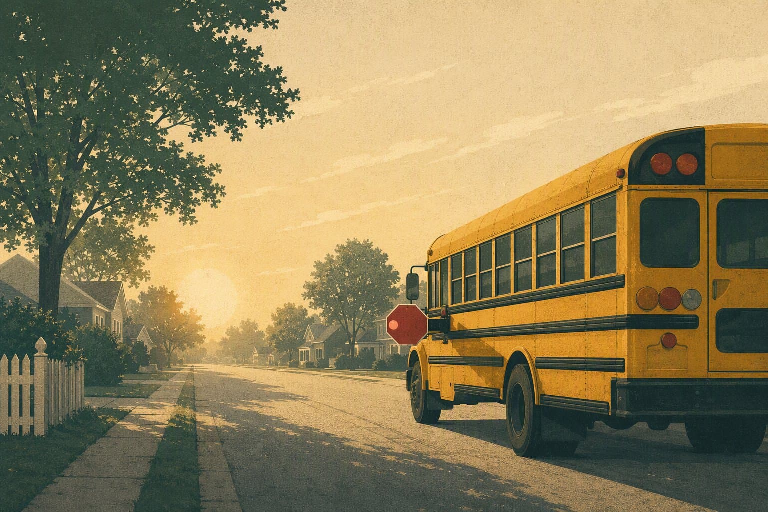 School Bus Safety - illustration, Jake Team LLC