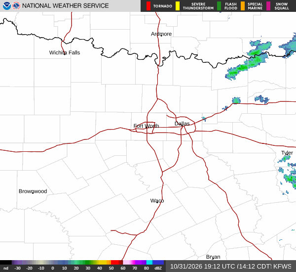 National Weather Service radar for North Texas (KFWS)