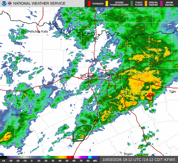 National Weather Service radar for North Texas (KFWS)