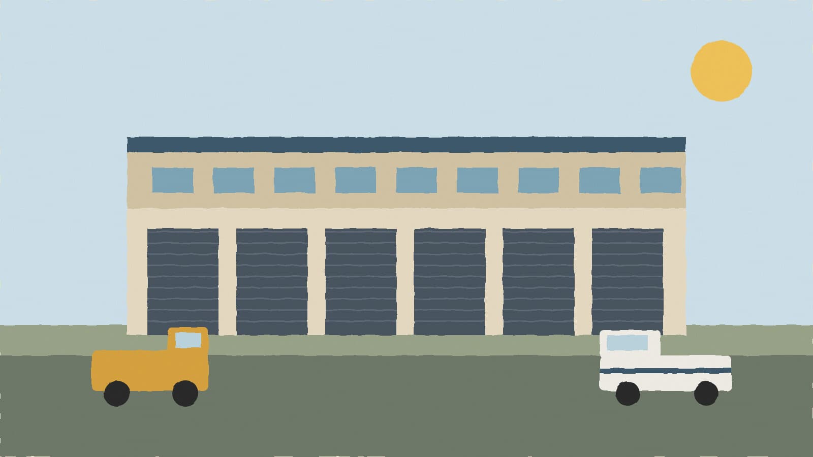 City vehicle repair garage - illustration, Jake Team LLC