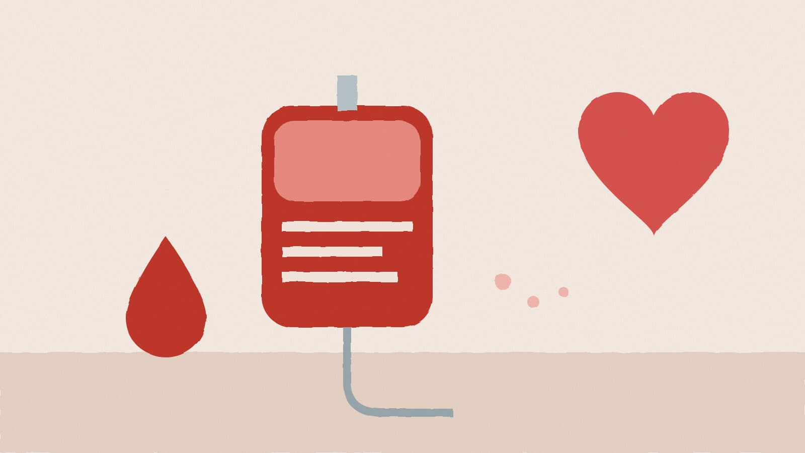Blood donation bag and heart - illustration, Jake Team LLC