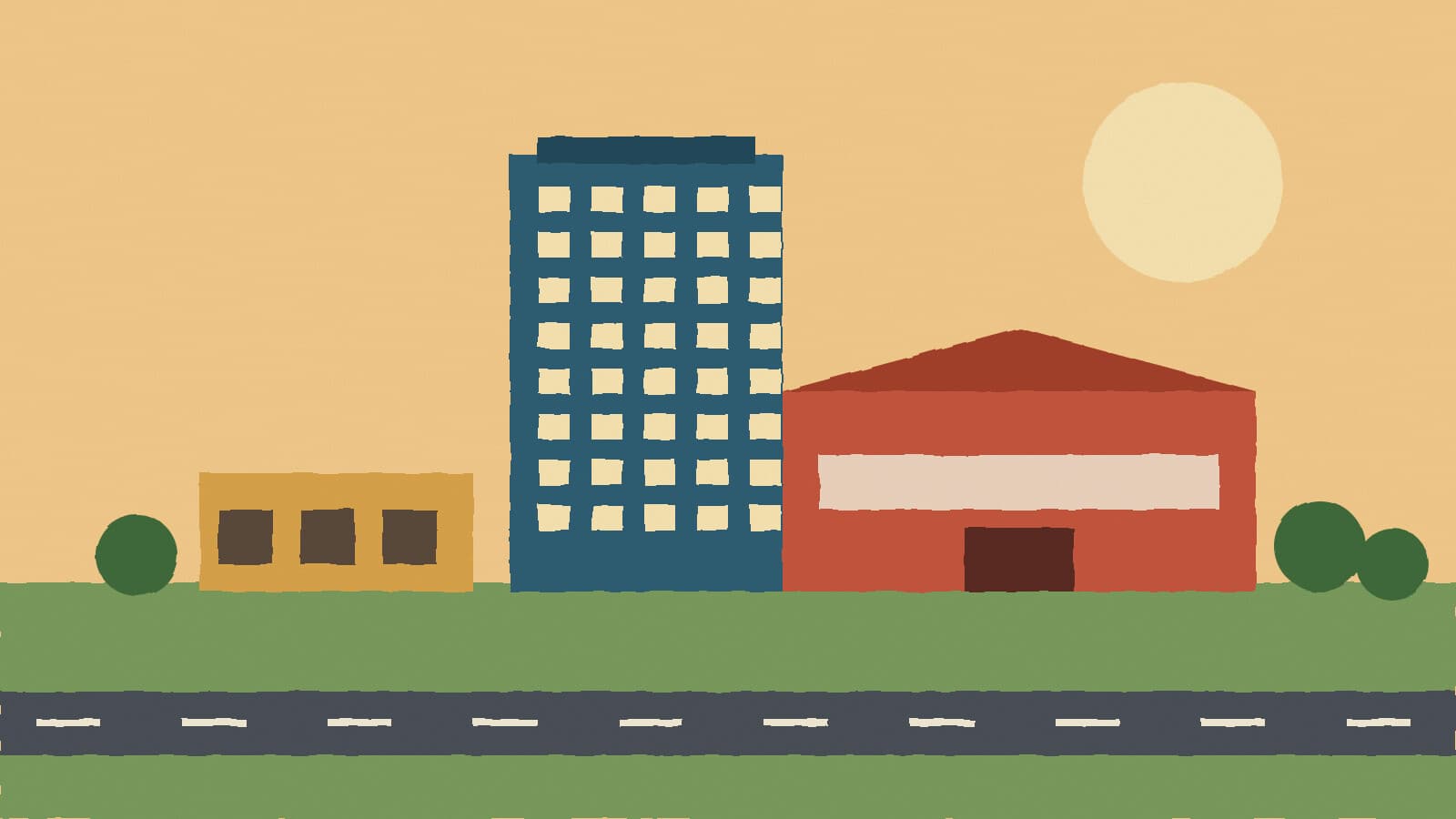 Hotel and convention hall - illustration, Jake Team LLC