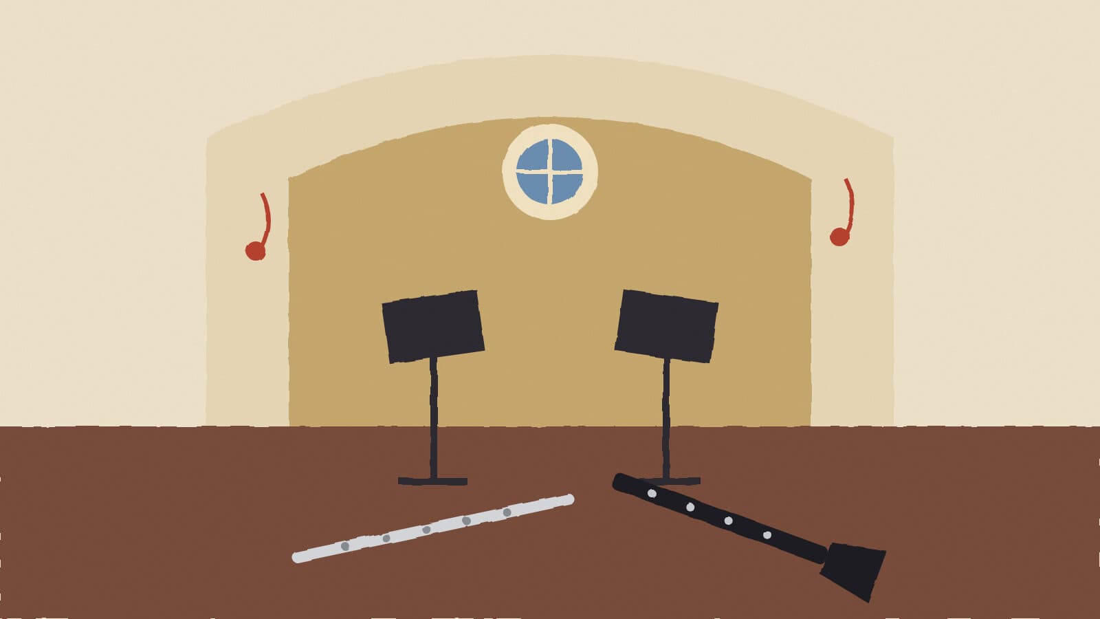 Flute and clarinet recital - illustration, Jake Team LLC