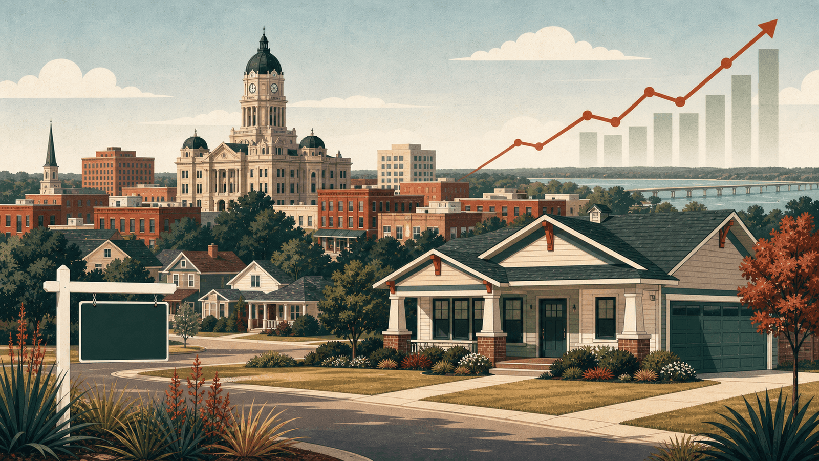 Sherman housing market illustration. Illustration: Jake Team LLC