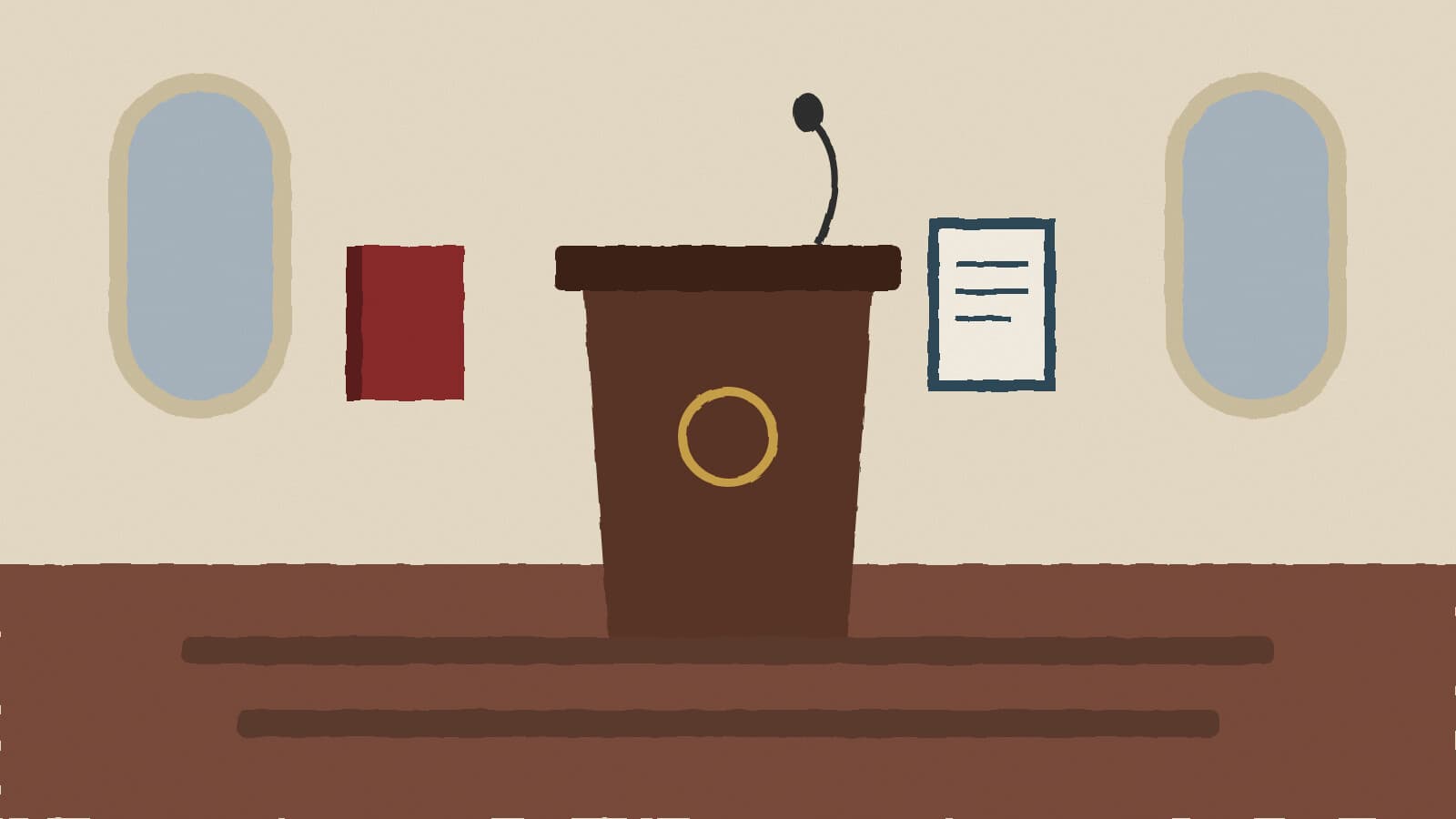 Lecture hall lectern - illustration, Jake Team LLC