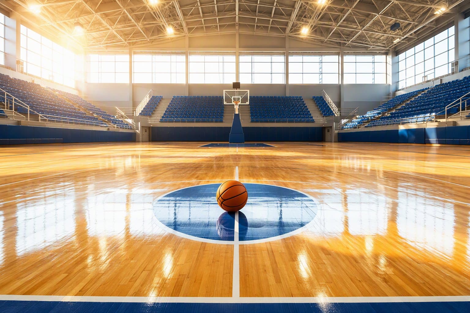 empty basketball court - illustration, Jake Team LLC
