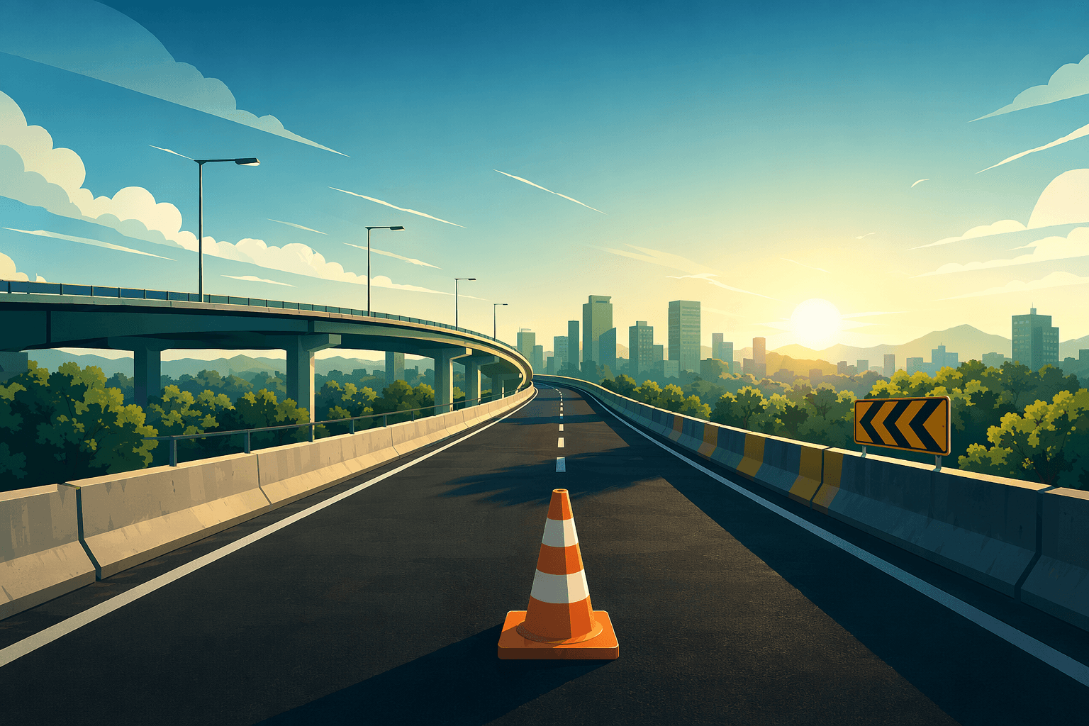 Highway closure - illustration, Jake Team LLC