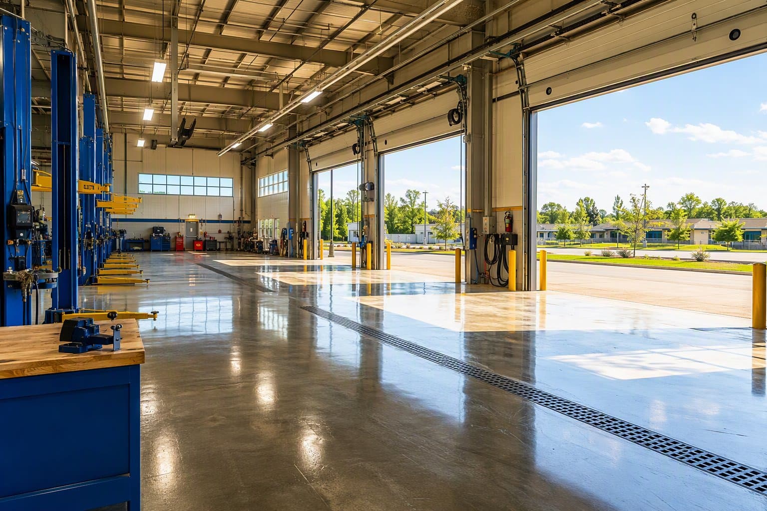 City fleet garage - illustration, Jake Team LLC