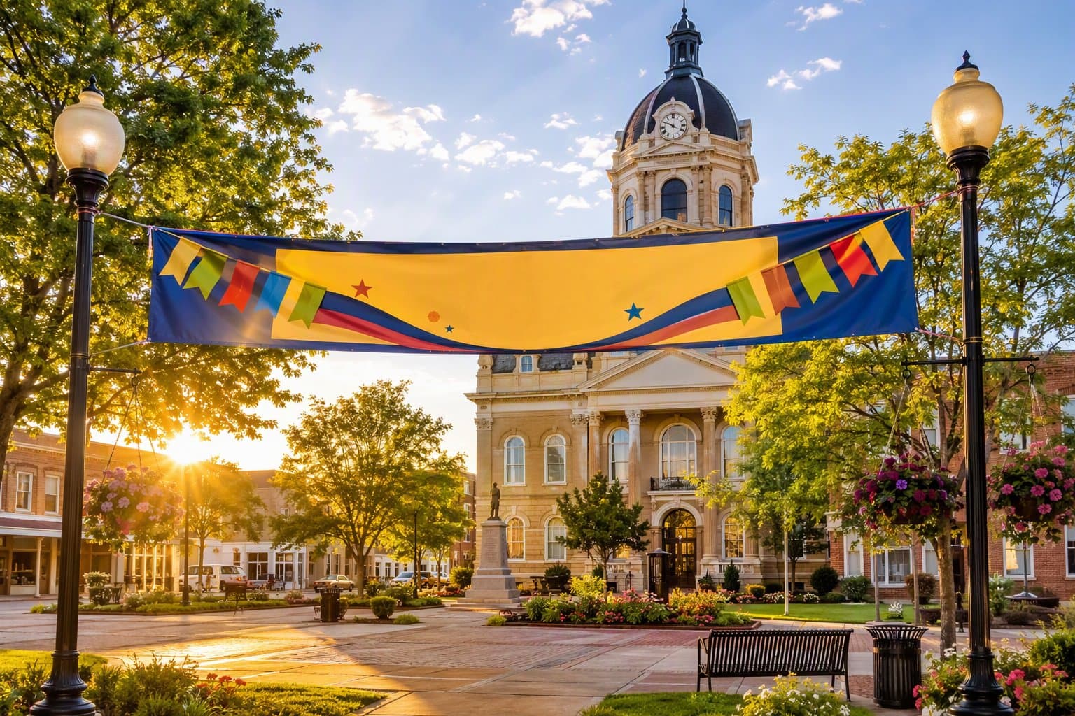 Grayson County town square - illustration, Jake Team LLC