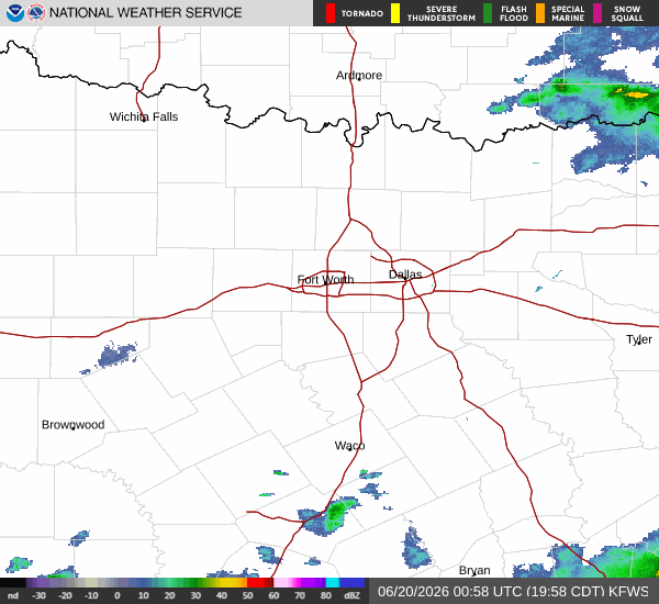 National Weather Service radar for North Texas (KFWS)