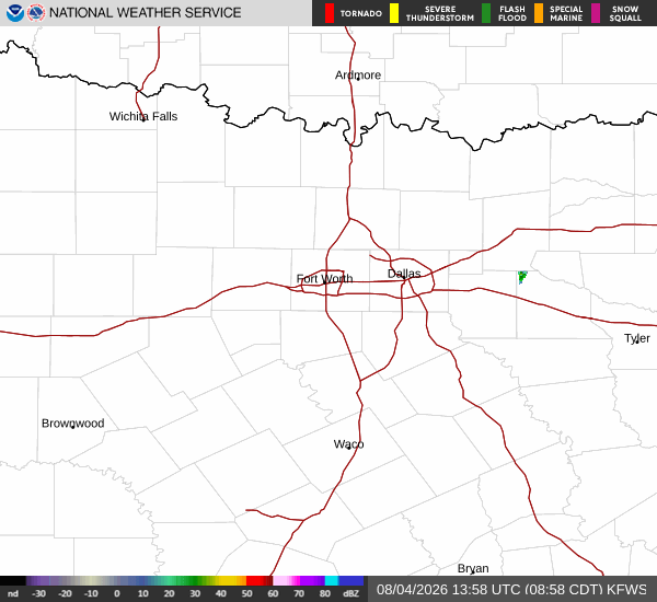 National Weather Service radar for North Texas (KFWS)