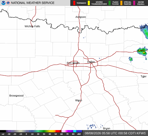 National Weather Service radar for North Texas (KFWS)