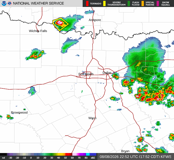 National Weather Service radar for North Texas (KFWS)