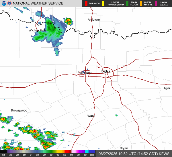 National Weather Service radar for North Texas (KFWS)