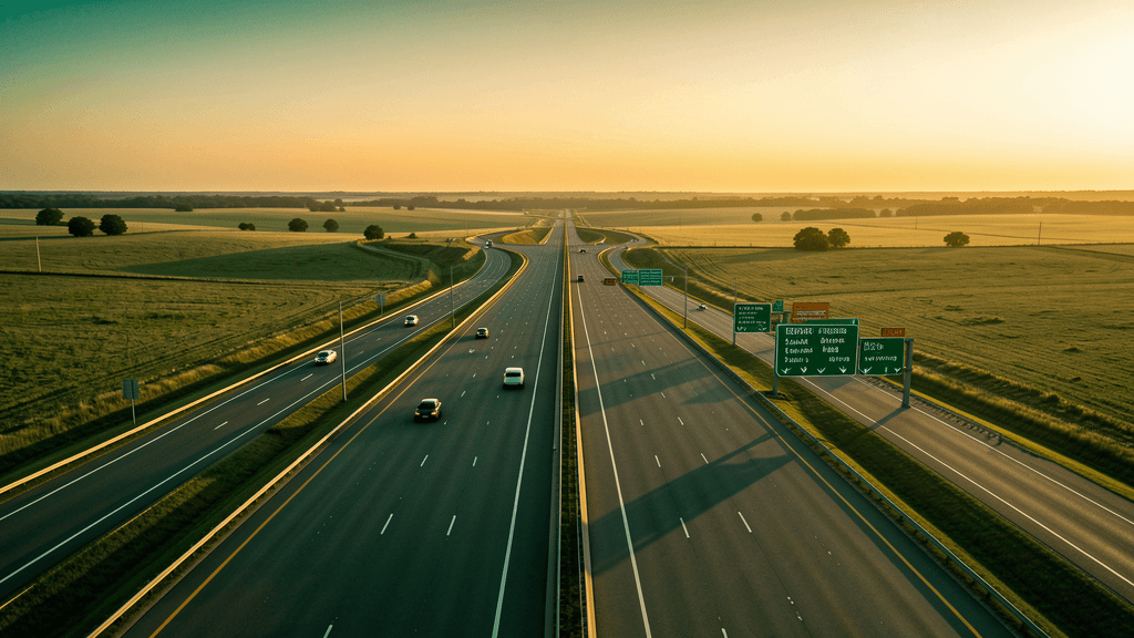 Texas-Oklahoma cross-border traffic data sharing — illustration, Jake Team LLC